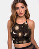Image of Folly Crop Top in Solar System Black
