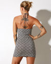 Image of Forsy Mini Dress in Optic Square Black and White