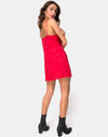 Image of Furia Dress in Satin Rose Red