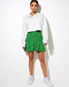 Image of Gaelle Mini Skirt in Paisley Fun Green