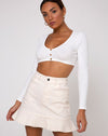 Image of Gato Crop Top in Rib Ivory