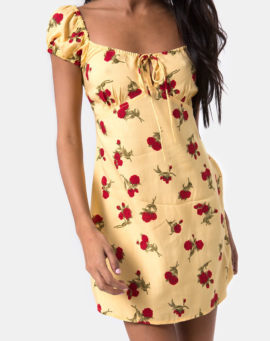 gaval mini dress in satin rose lime Gaval Mini Dress In Satin Rose Lime