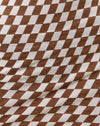 Diagonal Checker Tan and Ivory