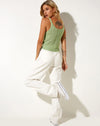 Image of Gera Top in Crochet Pointelle Green