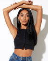 Image of Gilly Crop Top in Rib Black