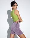 Image of MOTEL X OLIVIA NEILL Midang Mini Skirt in Crepe Lavender