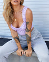 Image of Gladis Vest Top in Ditsy Rose Lilac