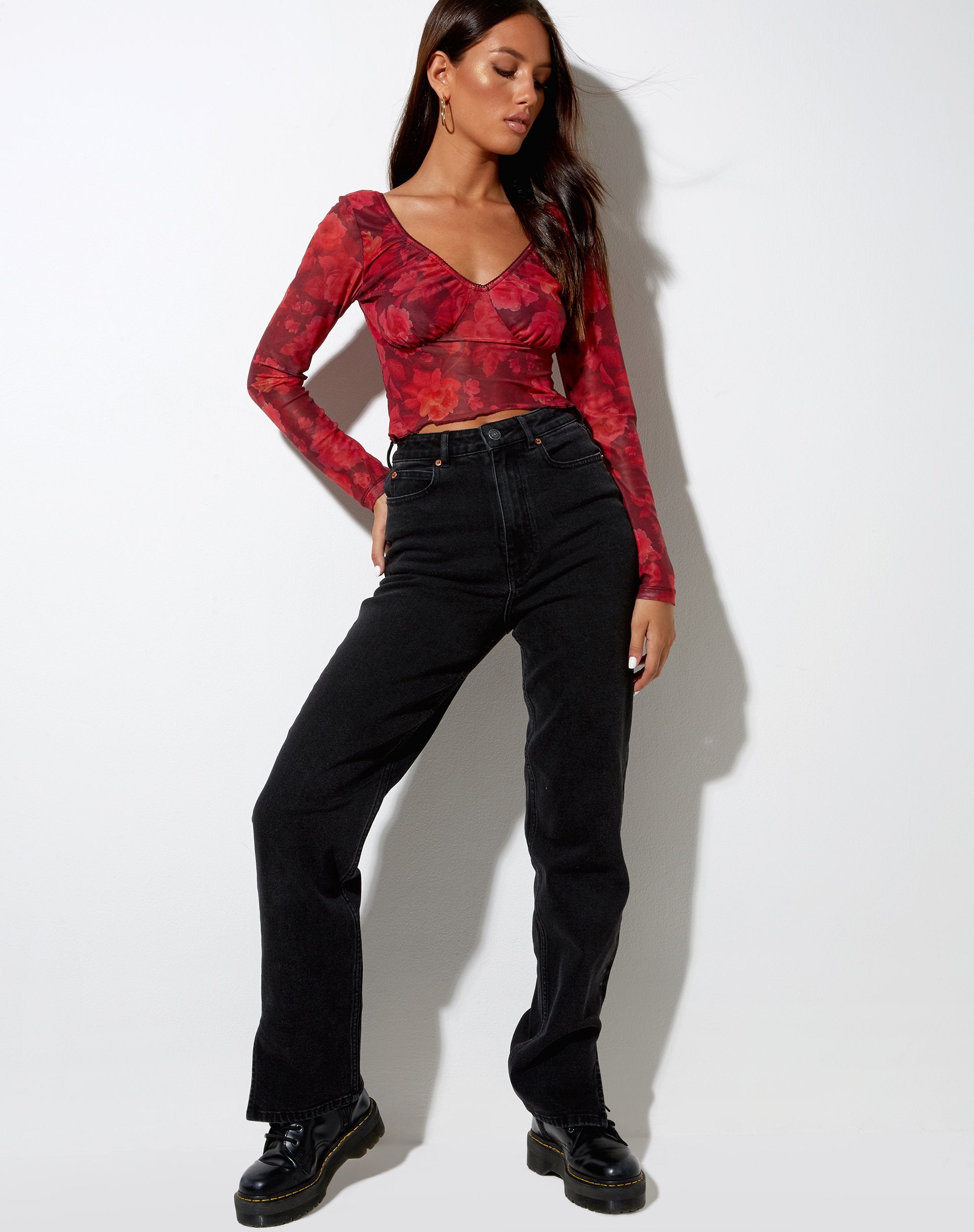 Image of Glaster Crop Top in Rough Rose