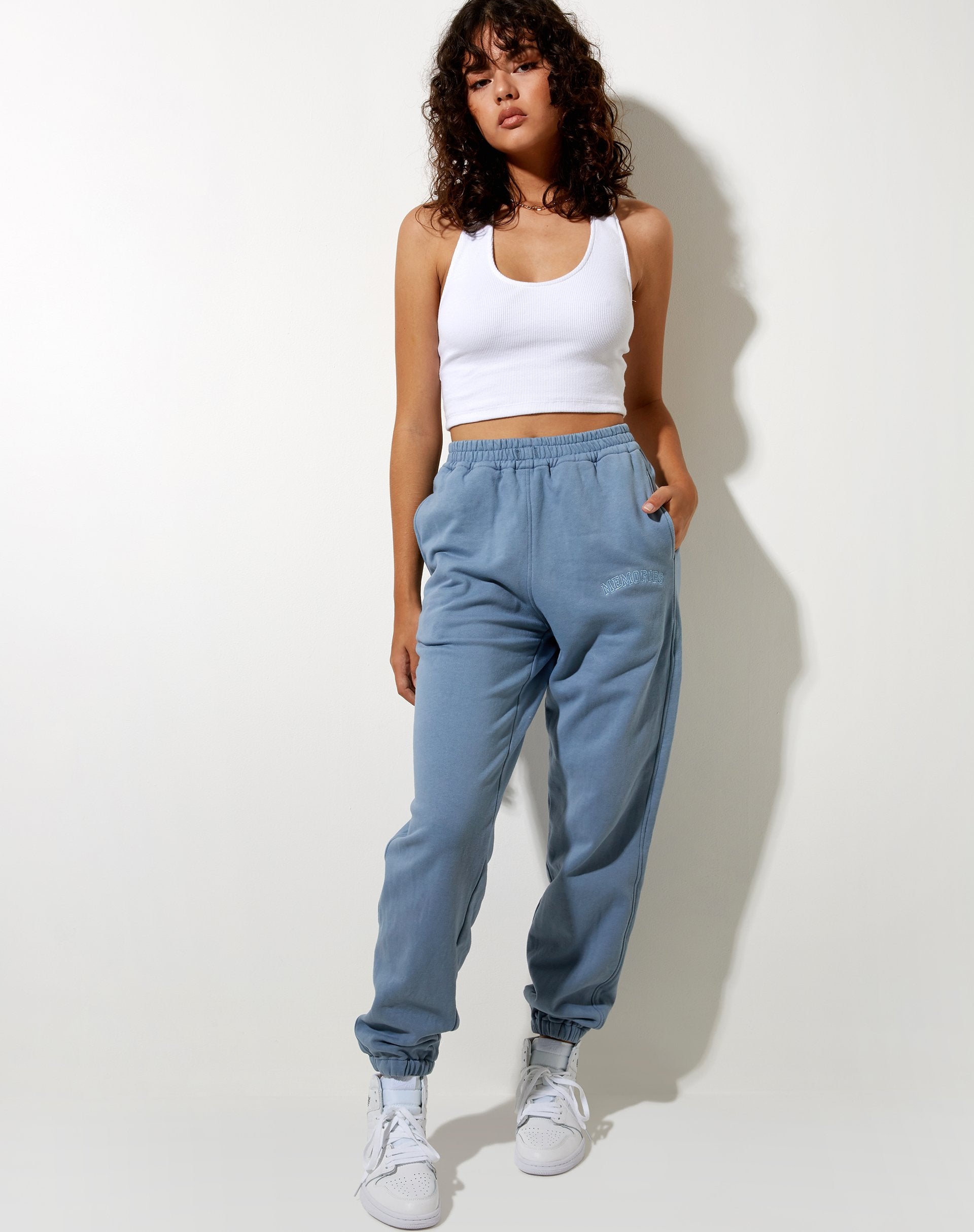 Blue missguided best sale oversized 90s joggers