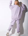 Image of Glo Sweatshirt in Pastel Lilac Daisy Embro