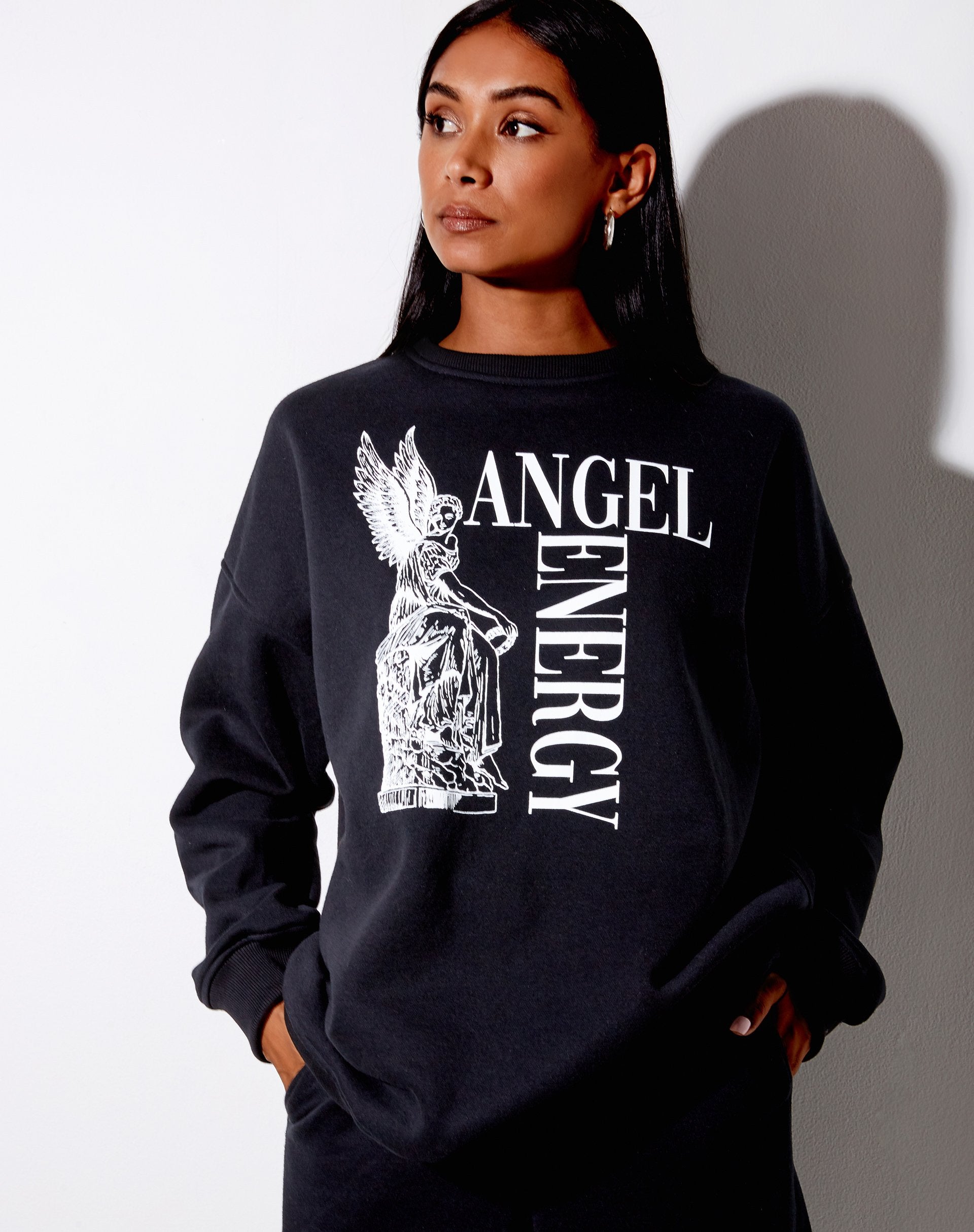 Image of Glo Sweatshirt in Black Angel Energy