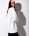 Image of Glo Sweatshirt in White Feelings They Come They Go