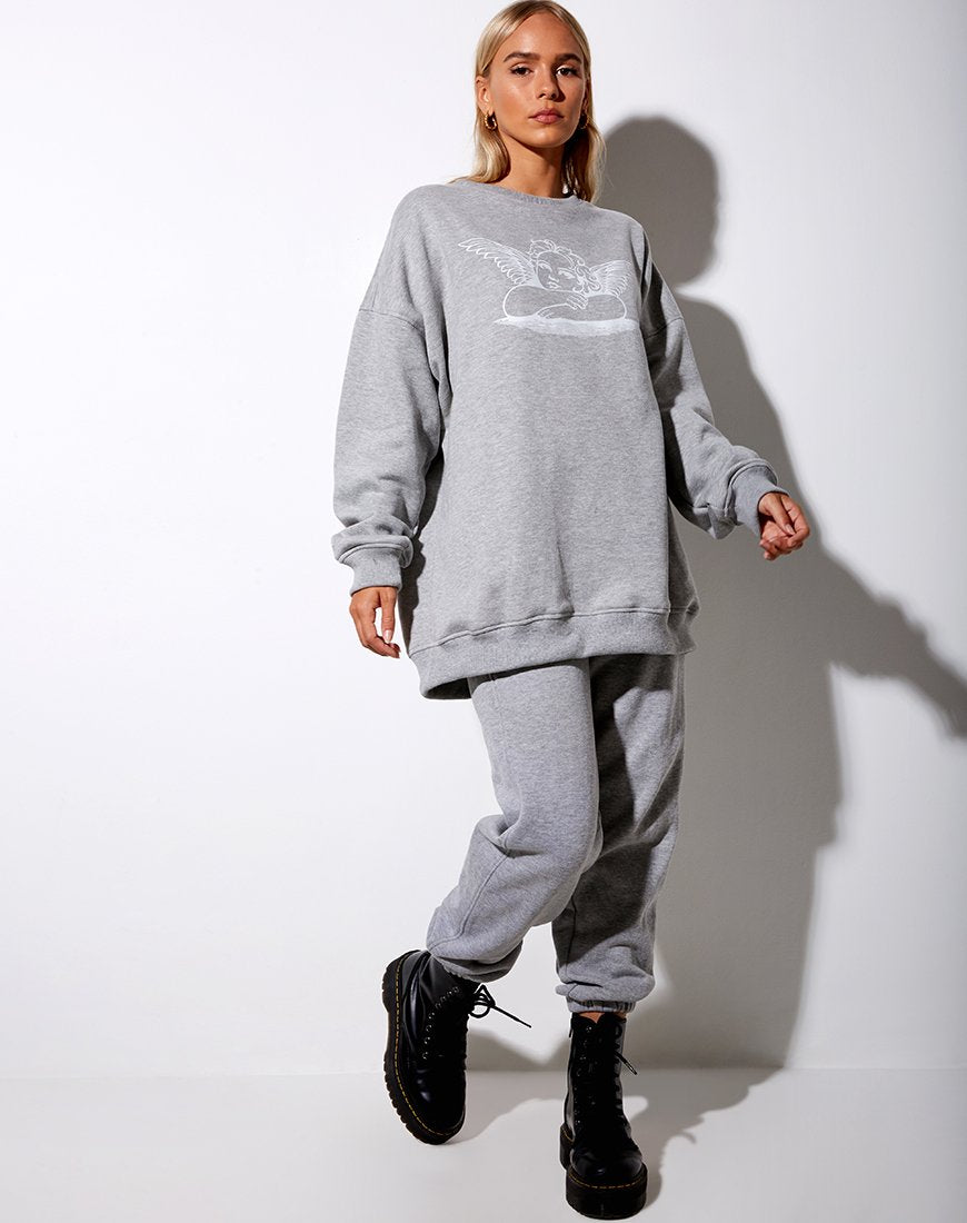 Image of Glo Sweatshirt in Grey Marl Angelo