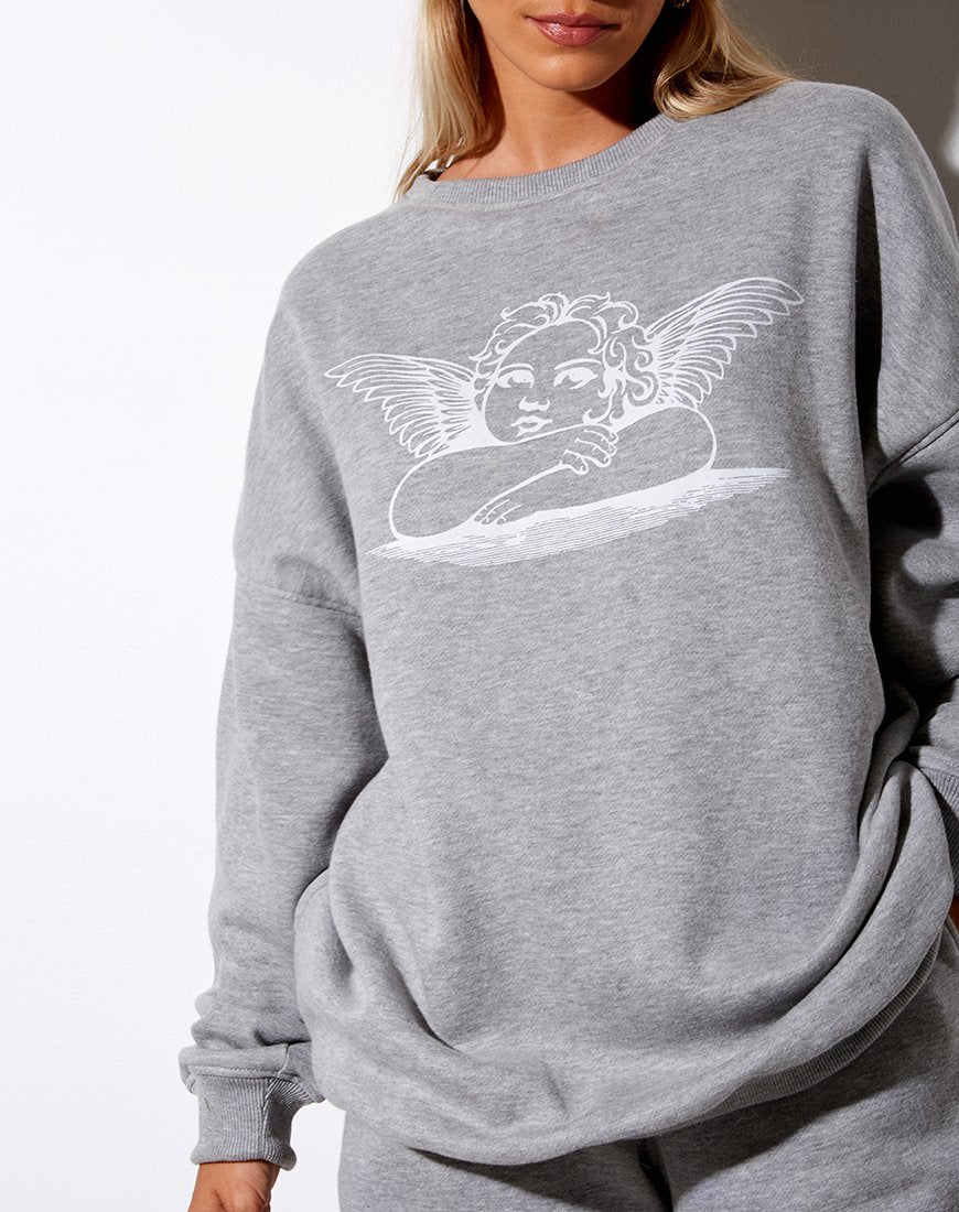 Image of Glo Sweatshirt in Grey Marl Angelo