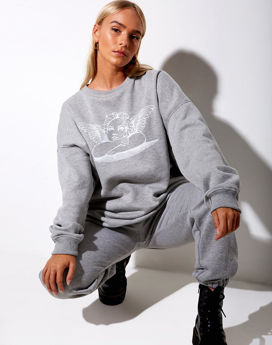 Image of Glo Sweatshirt in Grey Marl Angelo