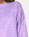 Image of Glo Sweatshirt in Purple Acid Wash
