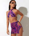 image of Gumia Mini Skirt in Tropical Rave Pink