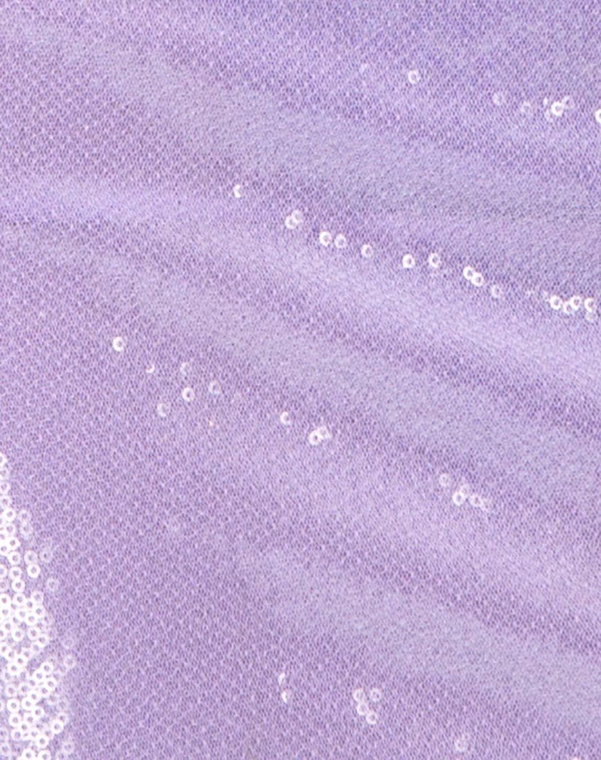 Image of Hedi Dress in Matte Mini Sequin Lilac