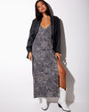 Image of Hime Dress in Abstract Croc Black