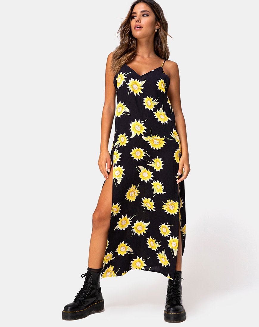Image of Hime Maxi Dress in Sunny Days Black