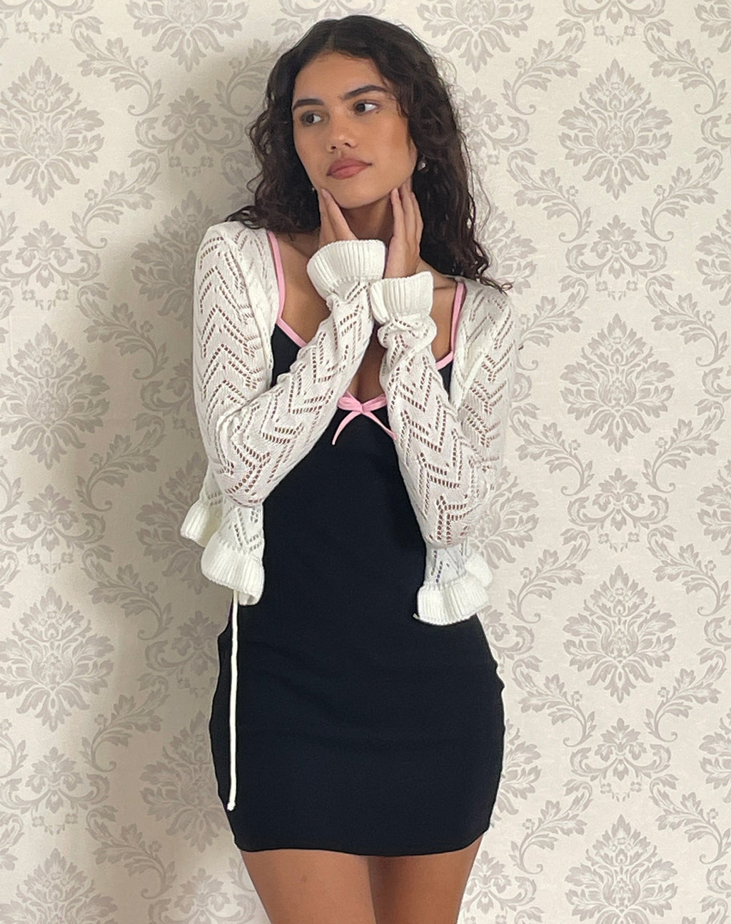 Vella Cardi in Knitted Ivory