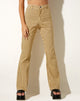 Image of Zoven Flare Trouser in Wavy Checker Yellow