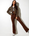 Image of Jada Jacket in Patchwork Daisy Brown