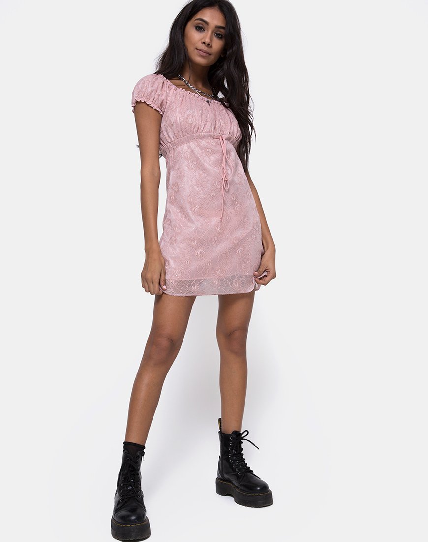 Image of Janette Dress in Lace Rose