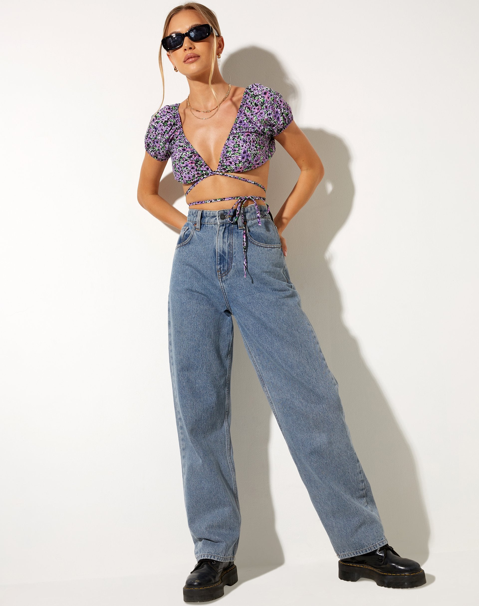 Image of Jiena Crop Top in Lilac Blossom