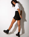 Image of Jora Mini Skirt in Black Flock Flutterby