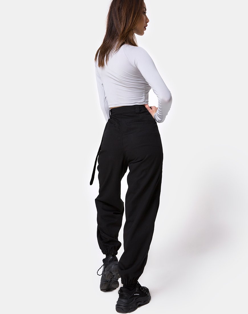 Image of Jubie Cargo Trouser in Black Drill