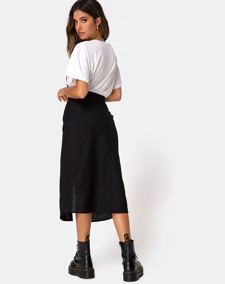Image of Kaisa Midi Skirt in Black