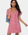 Image of Kalea Dress in Ditsy Rose Red and Silver