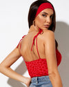 Image of Kalos Cami Top in Red Mesh Red Heart Flock