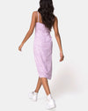 Image of Kaoya Midi Dress in Ditsy Rose Lilac