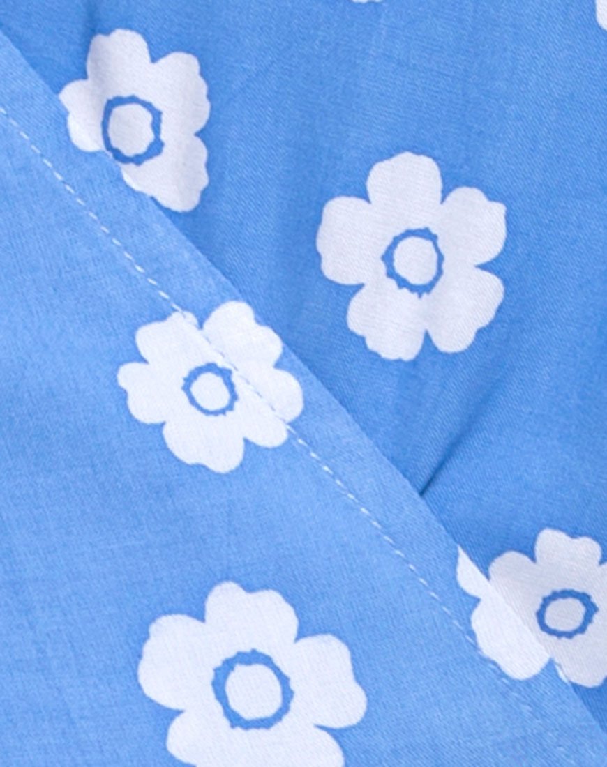 Image of Karill Dress in Daisy Stamp Sky Blue