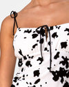 Image of Karlia Mini Dress in Flock Dalmation Black and White