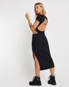 Image of Kasor Short Sleeve Maxi Dress in Black