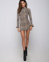 Image of Katwin Bodycon Dress in Rar Leopard Brown