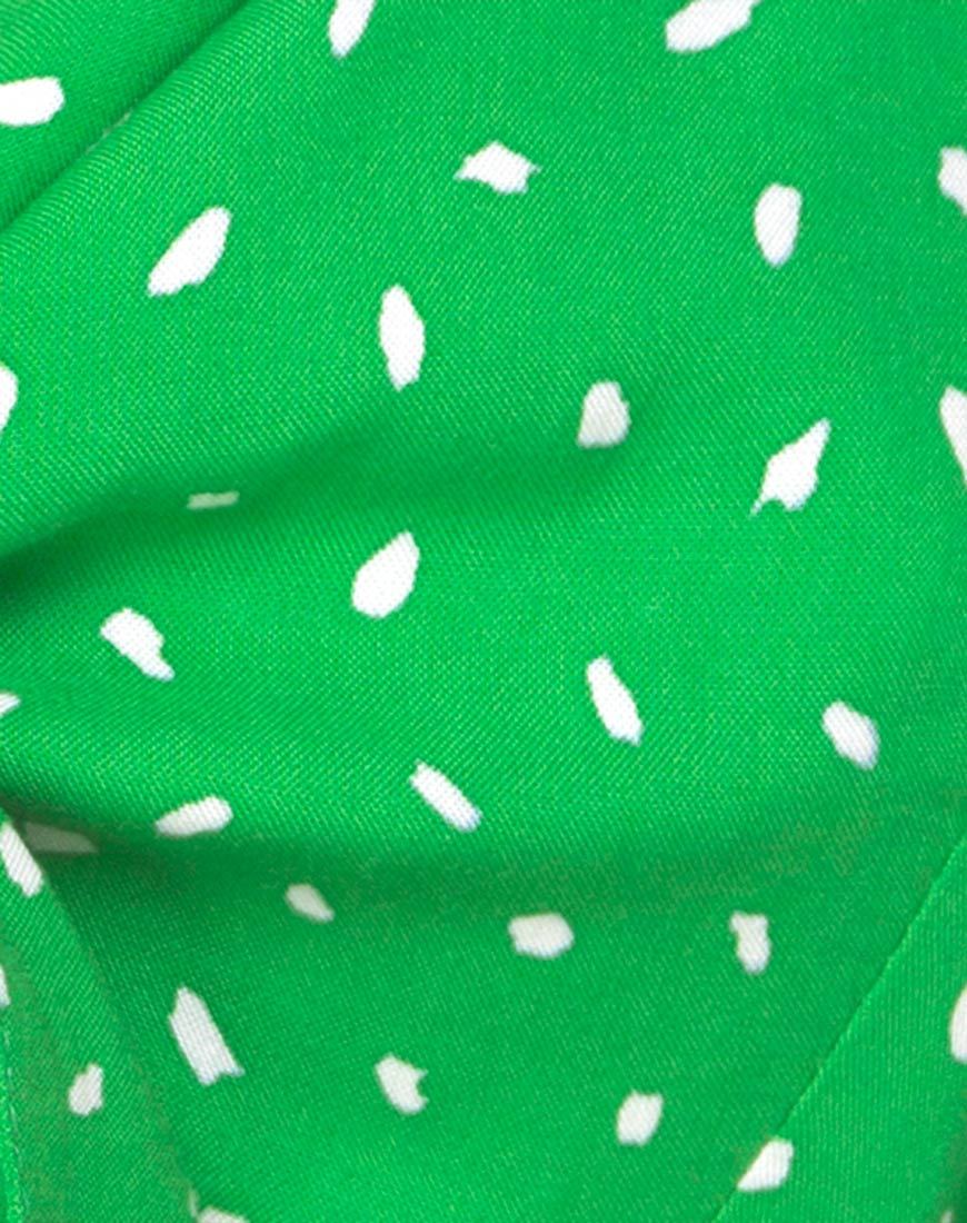 Image of Kavon Crop Top in Green Diana Dot