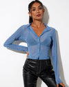 Image of Kelly Shirt in Mesh Blue
