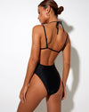 Image of Kenzo Strappy Swimsuit in Black