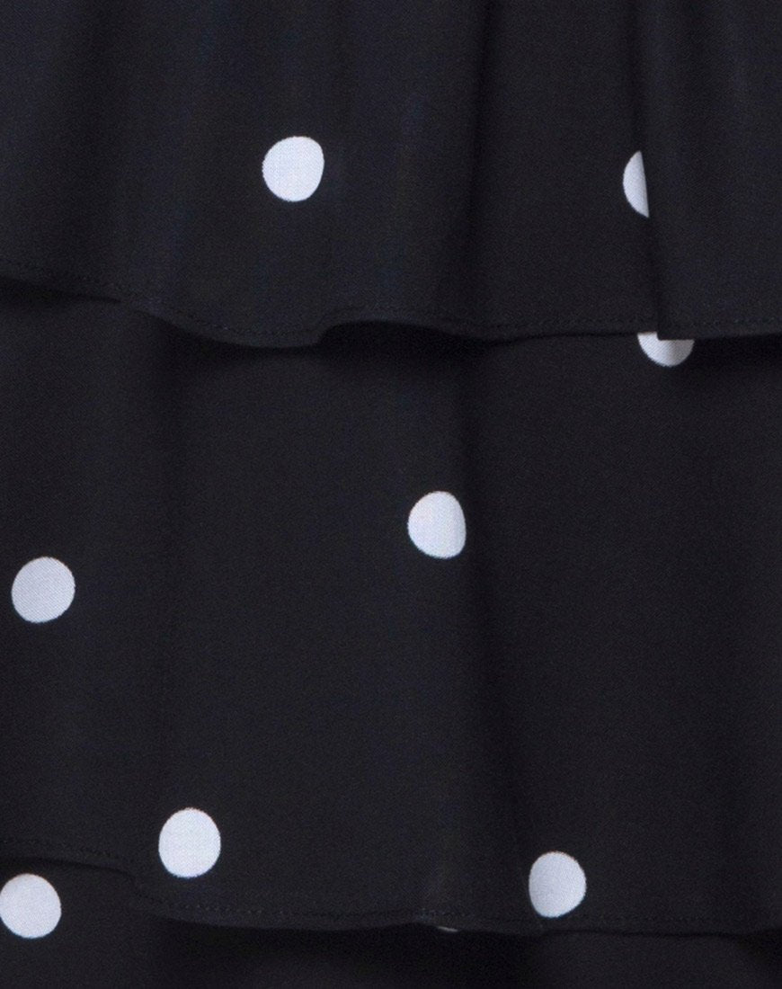 Image of Kepsibelle Dress in Black and White Polkadot