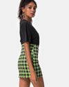 Image of Kimber Bodycon skirt in Green and Purple Check