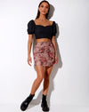 Image of Kinnie Mini Skirt in Mesh Peach Bloom
