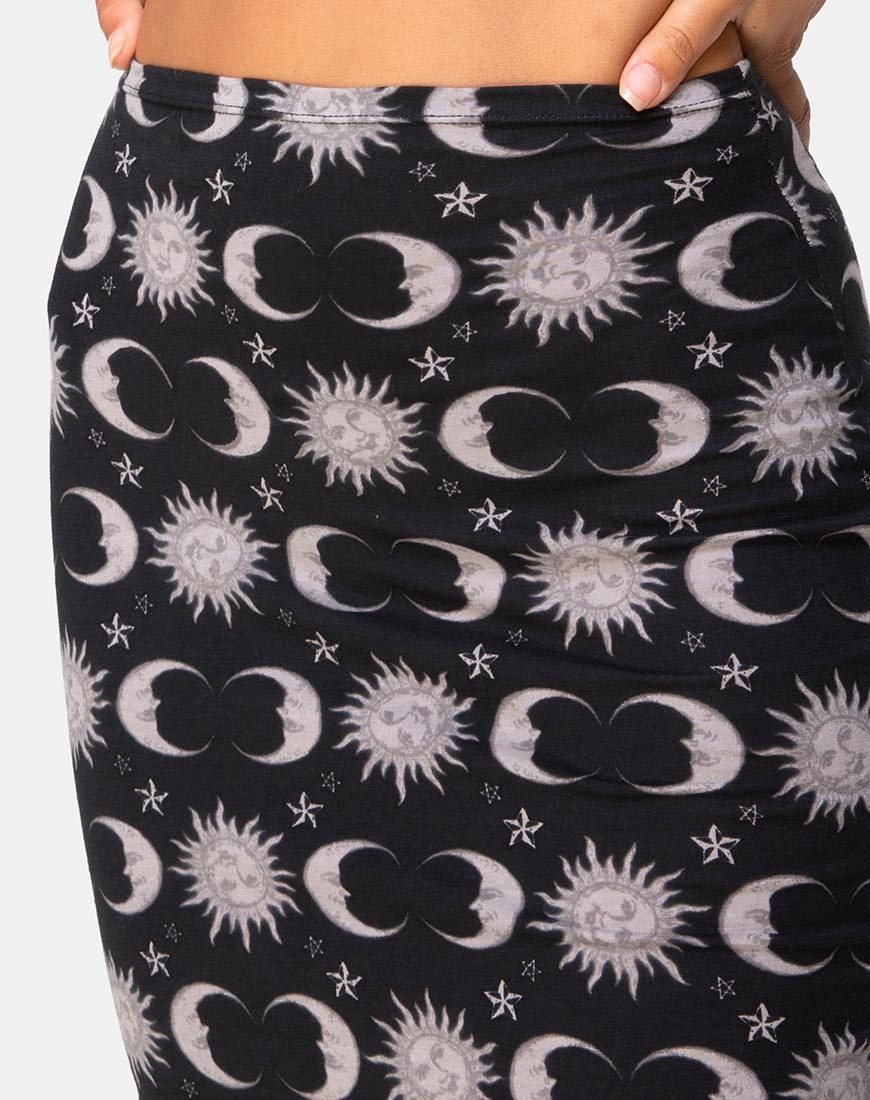 Image of Kimmy Mini Skirt in Moonlight Black