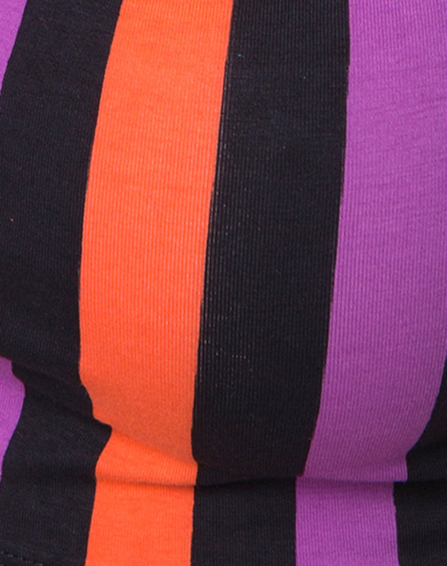 Image of Kini Crop Top in Purple and Orange Stripe