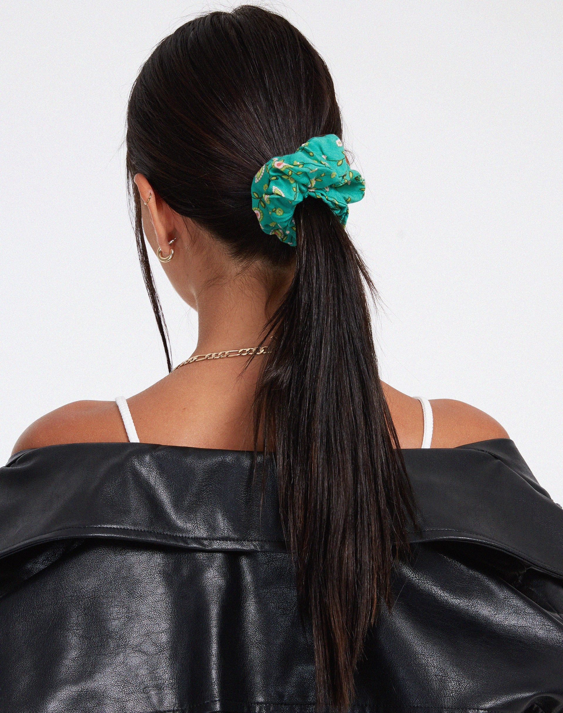 Image of Scrunchies in Paisley Fun Green