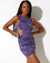 Image of Kinsey Bodycon Dress in Desert Terrain Purple