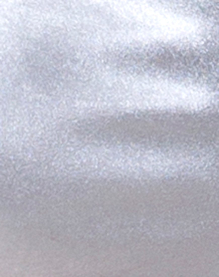 Image of Kozue Dress in Satin Icy Silver